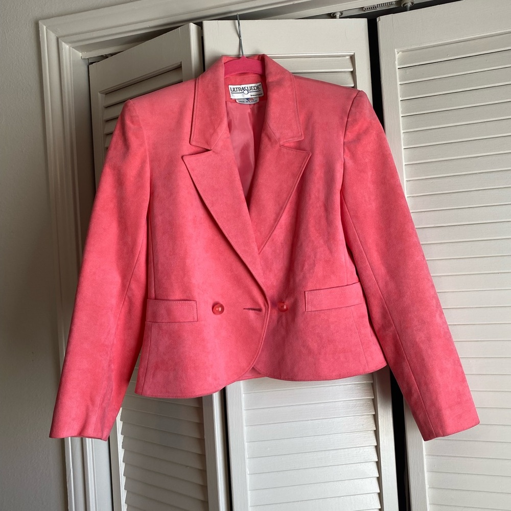 VINTAGE pink suede jacket